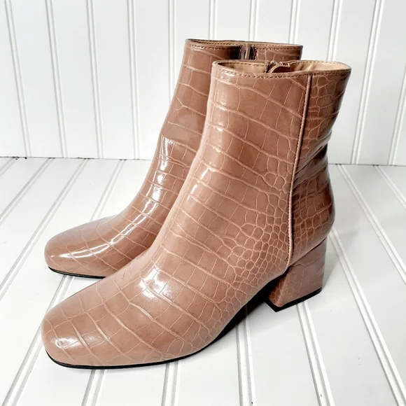 NEW Steve Madden Darma Tan Block Heel Boot C255 - Picture 2 of 13